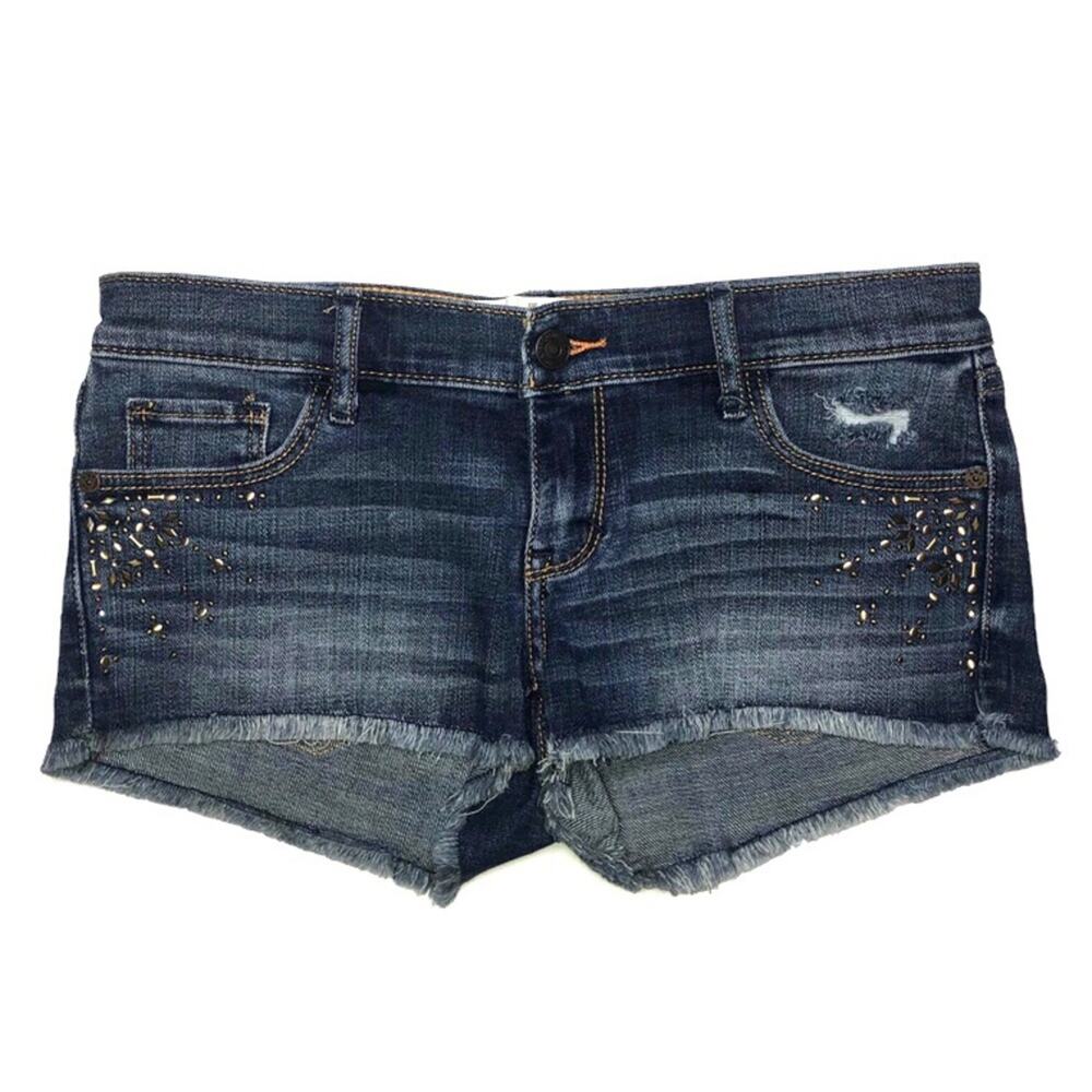Abercrombie & Fitch Embellished Dark Wash Shorts Size 0
